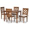 Baxton Studio Ramiro Modern and Contemporary Grey Fabric and Walnut Brown Finished Wood 5-Piece Dining Set 176-11373-8959-Zoro - alternate 8